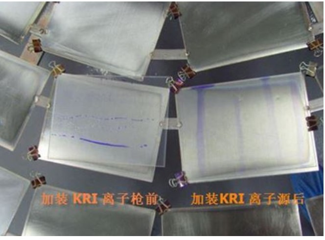 KRI 霍尔离子源典型应用 PC 预清洁后,IBAD 辅助镀膜